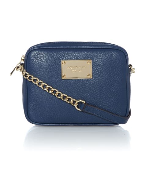 navy leather michael kors bag|Michael Kors navy crossbody bag.